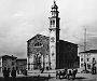 Fine 800 piazza e la chiesa di Conselve (Enzo Zaramella)